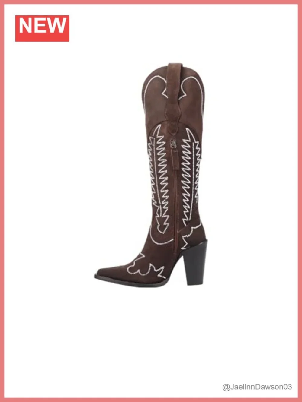 Dingo Suede Over the Knee Boots Snip Toe Block Heel Casual